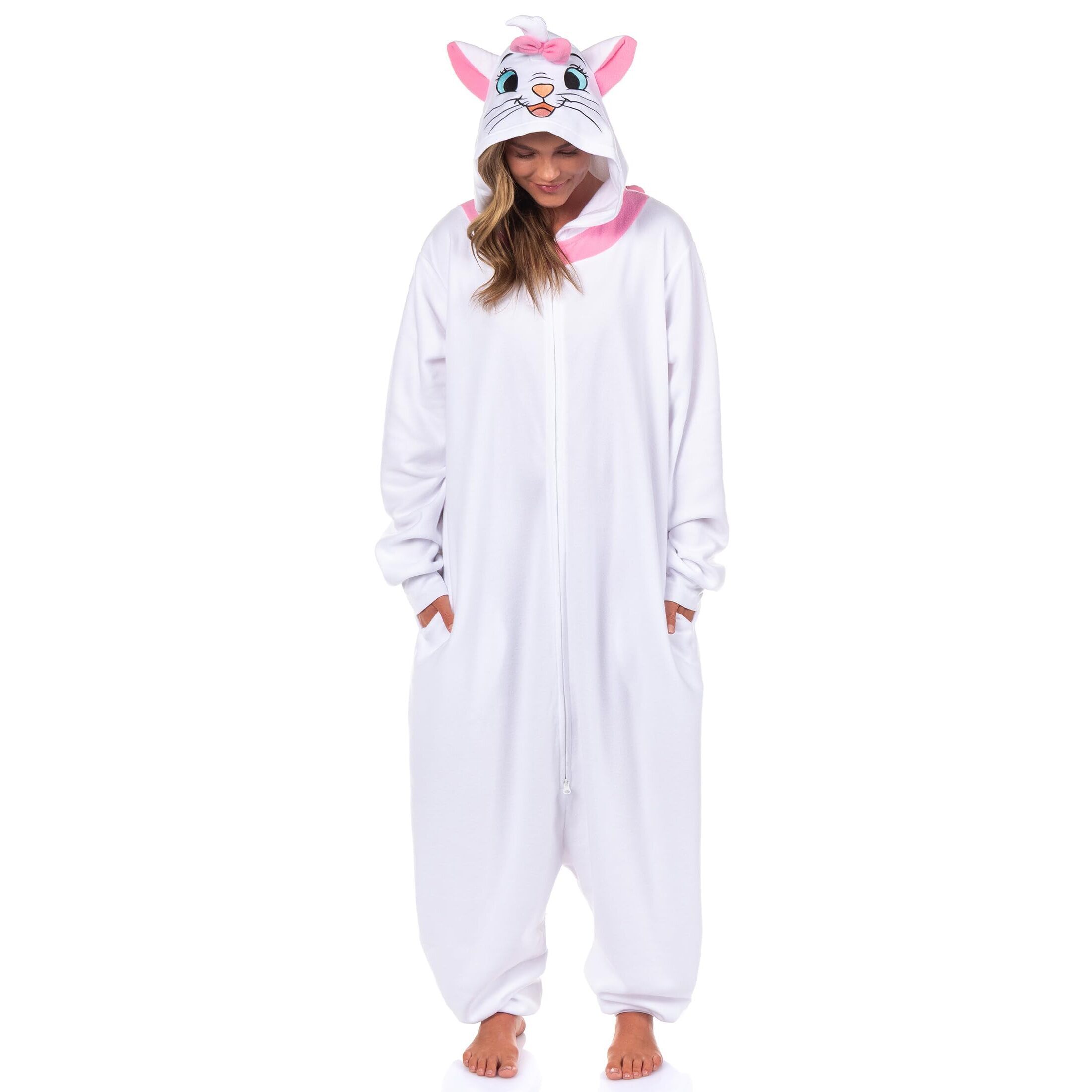 3831 Disney Aristocats Marie Union Suit Adult Kigurumi Hooded One-Piece